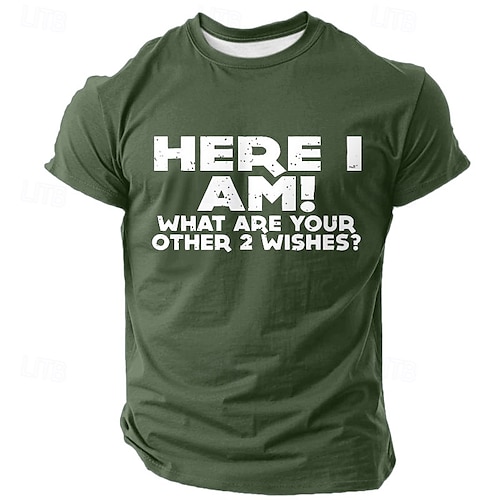 Herren Lustig T Shirt Kurzarm T-Shirt 3D-Druck Rundhalsausschnitt Hemd Modisch Täglich Strasse Täglich Schwarz Blau Grün Sommer Frühling Bekleidung S M L XL XXL XXXL