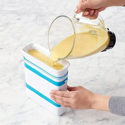 1 Stück Gefrierblock-Maker, Gefrierblock-Maker, Meal Prep-Beutel-Behälter zum Einfrieren von Resten und Suppe, Suppen-Gefrierformen, Gefriertablett fü