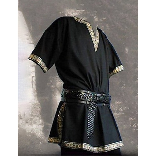 maxToonrain Middeleeuwse tuniek voor heren, 2 stuks, renaissance-riem, 195 cm Viking-ridderkostuum voor Halloween, themafeest, Larp Wederopstanding, zondag, oude Griekse dag (bruin, XL maxToonrain Middeleeuwse tuniek voor heren, 2 stuks, renaissance-riem, 195 cm Viking-ridderkostuum voor Halloween, themafeest, Larp Wederopstanding, zondag, oude Griekse dag (bruin, XL