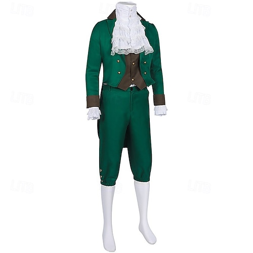  St. Patrick 2026 Irish Carnival Blouse / Shirt Outfits Tailcoat Retro Vintage Rococo Victorian Adults' Men's Carnival Mardi Gras St. Patrick's Day Party Performance Masquerade Easy Carnival Costume