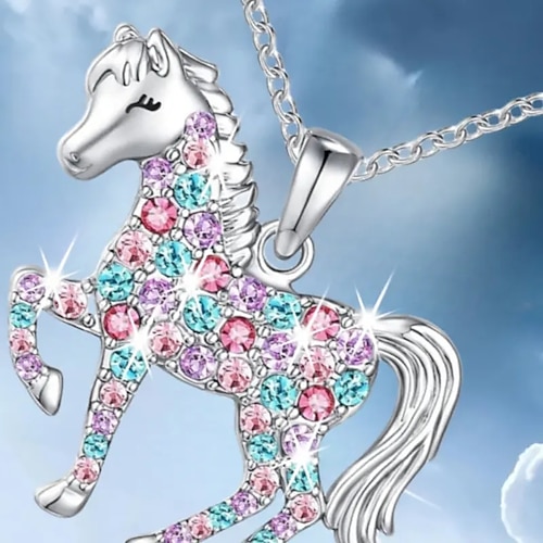 

Kids Girls' Active / Sweet Party / Birthday / Daily Unicorn Necklace Silver