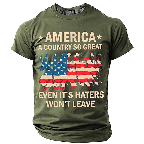 

Men's Veterans T Shirt Short Sleeve T shirt 3D Print Crew Neck Shirt Daily Military Street Daily Black Blue Green Summer Spring Clothing Apparel S M L XL XXL XXXL