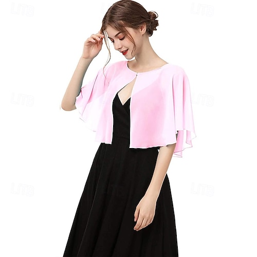 Chiffon Capelet Soft capes Shawls and Wraps for Evening Dress - Main Image