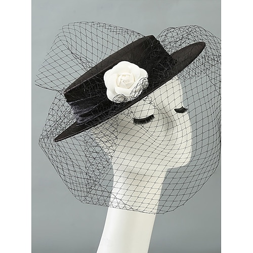 Copricapo sinamay velo cappello matrimonio elegante vintage carino con copricapo a cupola copricapo accessori feltri abito per gara