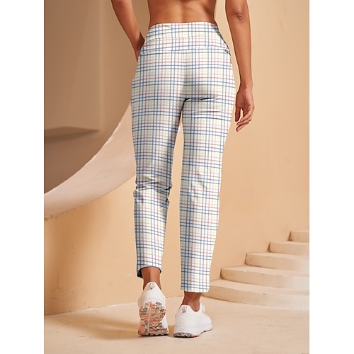  Mulheres Calças de golfe Azul Calças Roupas femininas de golfe, roupas, roupas, roupas