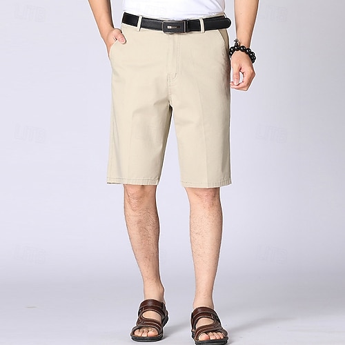 Men's Shorts Chino Shorts Dress Shorts Bermuda shorts Work Shorts Buttons Pocket Straight Leg Plain Breathable No-Iron Knee Length Formal Office Daily Fashion Business Black Blue Micro-elastic 2026 - $23.99 Men's Shorts Chino Shorts Dress Shorts Bermuda shorts Work Shorts Buttons Pocket Straight Leg Plain Breathable No-Iron Knee Length Formal Office Daily Fashion Business Black Blue Micro-elastic 2026 - $23.99