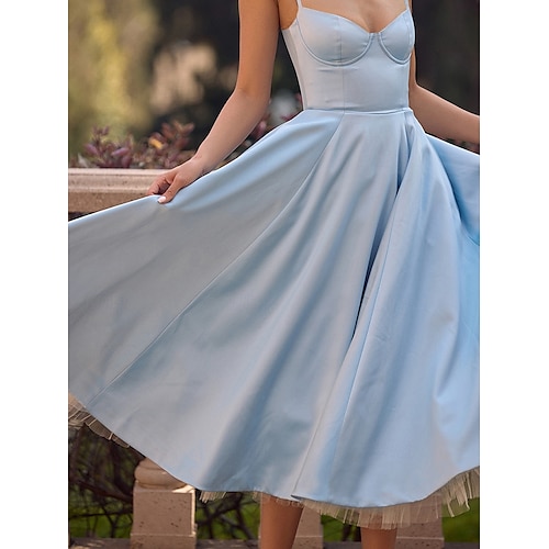 1950s Retro Vintage Midi Dress Swing Dress Flare Dress Spaghetti Strap Corset Solid Color Fit & Flare Swing Fancy Dress Women's Masquerade Vacation Wedding Tea Party Adults' Dress 2026 - kr.429 1950s Retro Vintage Midi Dress Swing Dress Flare Dress Spaghetti Strap Corset Solid Color Fit & Flare Swing Fancy Dress Women's Masquerade Vacation Wedding Tea Party Adults' Dress 2026 - kr.429
