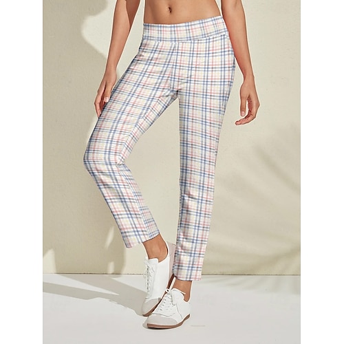  Mulheres Calças de golfe Azul Calças Roupas femininas de golfe, roupas, roupas, roupas