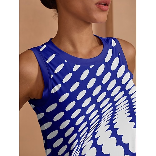 Dame Tennisskjorte Blå Ermeløs Topper Dame golfantrekk Klær Antrekk Bruk klær  Dame Tennisskjorte Blå Ermeløs Topper Dame golfantrekk Klær Antrekk Bruk klær