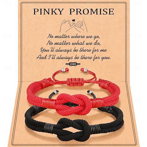 Braccialetti regolabili in corda per coppie per uoini fidanzato fidanzata ania geella arito oglie regalo di anniversario San Valentino copleanno per lui e per lei del 2026 a GBP £10