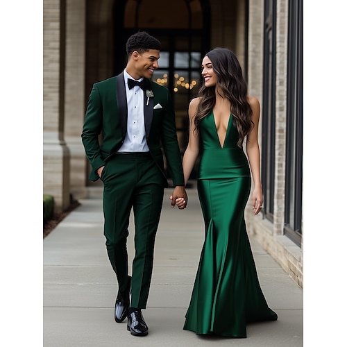  Completi da matrimonio per uomini completi per il ritorno a casa nero rosa moda formale colorato uniforme vestibilità standard 2 pezzi monopetto un bottone
