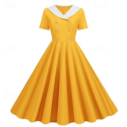 Retro Vintage 1950s Dress Swing Dress Fancy Dress Women's Carnival  Masquerade Daily Wear Bachelorette Party Adults' Dress Homecoming Dresses  2026 - kr.299
