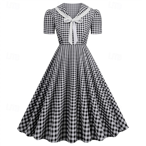 slim fit dress slacks Rockabilly Pinup Deep Blue Satin Cocktail Flare Party Swing Dress 14 (EU46)