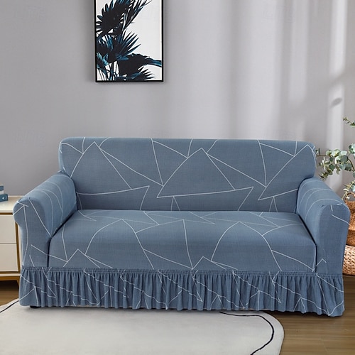 1 Stück Stretch-Sofabezug, Sofabezug mit Rock, bedruckter Couchbezug, Möbelschutz für Schlafzimmer, Wohnzimmer, Heimdekoration 2026
