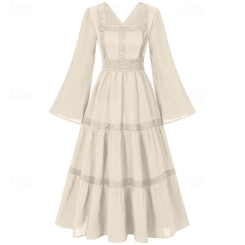 Elegant Medieval Renaissance Cocktail Dress Viking Elven Solid Color Fancy  Dress Women's Celtic Pirate Fantasy Halloween Carnival Masquerade Carnival  Halloween Masquerade Adults' Dress 2026 - $41.99