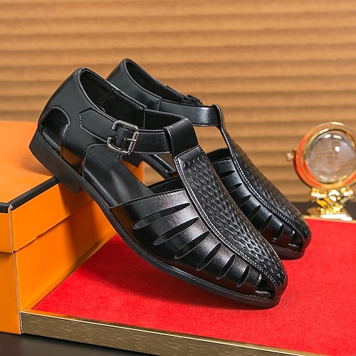 mens black dress sandals OluKai Mekila Sandals (Men's) in Black