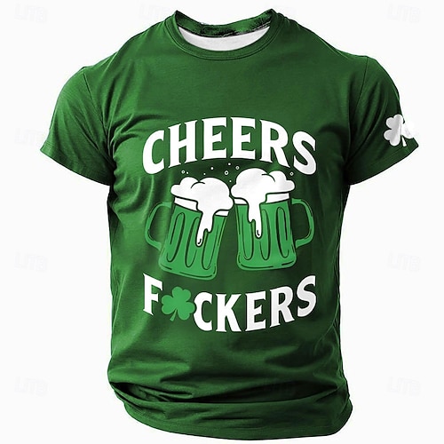  St. Patrick Day Men's T Shirt Dibs On The Redhead Shamrock Irish Graphic Tee Short Sleeve Crew Neck Green Top Designer Casual Sports Outdoor Holiday Clothing Apparel S M L XL XXL XXXL