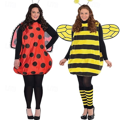 Biene Oder Marienkäfer Kostüm Für Kinder – Einheitsgröße, Mit Maske & Umhang (70x70 Cm), Für Halloween & Karneval