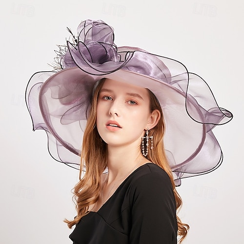 2025 Kentucky Derby Hat for Women Ladies, Organza Veil  display picture 1