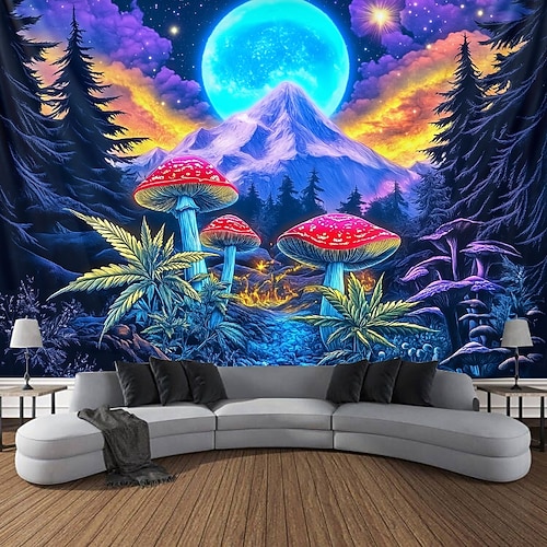 Blacklight Tapestry Glow in the Dark Glow Party UV Reactive Trippy