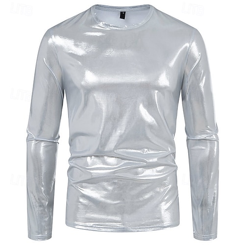 Men's Tee Tee Top Long Sleeve Shirt Long Sleeve Crew Neck Spring