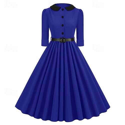 Retro Vintage 1950s Cocktail Dress Dress A-Line Fancy Dress Women's  Carnival New Year Masquerade Casual Daily Bachelorette Party Adults' Dress  2026 - kr.289