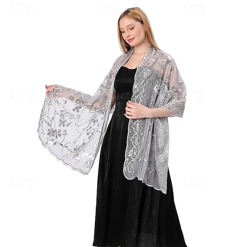 Elegant Vintage Ladies Flapper Shawls The Great Gatsby Charleston Sequins Fancy Dress Women's Valentine's Day Masquerade Party Wedding Formal Adults Shawl Summer Spring All Seasons 2026 - $37.99 Elegant Vintage Ladies Flapper Shawls The Great Gatsby Charleston Sequins Fancy Dress Women's Valentine's Day Masquerade Party Wedding Formal Adults Shawl Summer Spring All Seasons 2026 - $37.99