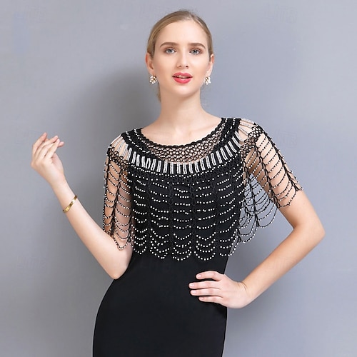 beaded shawls for dresses Women's 1920s Flapper Shawl,Sequin Beaded Shawls and Wraps for Evening  Dresses/Party/Wedding/Formal/night-Apricot color