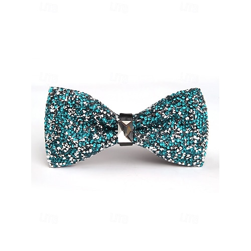 Pajarita de diamantes de imitación dorados para hombre: elegante accesorio formal con detalles de cristal, perfecto para bodas, fiestas y ocasiones especiales