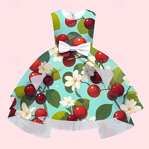Easter Girls' 3D Floral Graphic Dress Sleeveless Summer Spring Vacation  Daily Holiday Princess Beautiful Sweet Kids 4-12 Years Casual Dress A Line  Dress Knee-length Regular Fit 2026 - 21.99