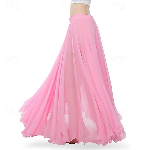 Gonna Lunga In Chiffon Per Danza Del Ventre | Costume Flamenco, Indiano, Maxi Gonna Da Donna Per Festival E Balli