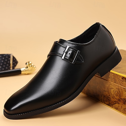 faux leather men's dress shoes Brown Faux Leather Mens Footwear
