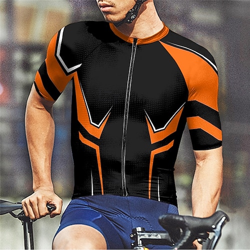 Pull Cyclisme Homme Performance – Manches Courtes, Jaune, Demi-fermeture éclair – Taille L, Occasion