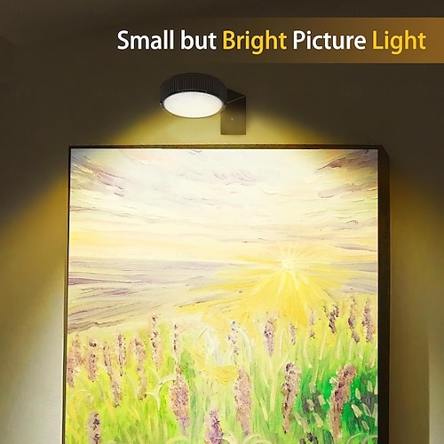 Luce Per Quadri Senza Fili Con Telecomando - RGB 13 Colori, LED Magnetico A Batterie Per Poster E Mostre, 3 Pezzi