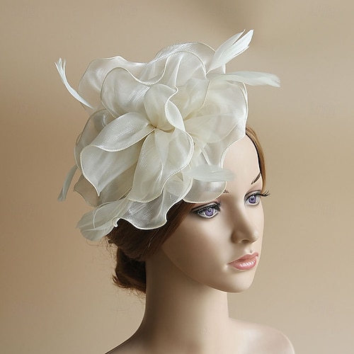 Fascinators Polyester Fedora Hat Floppy Hat Veil Hat Holiday  display picture 1