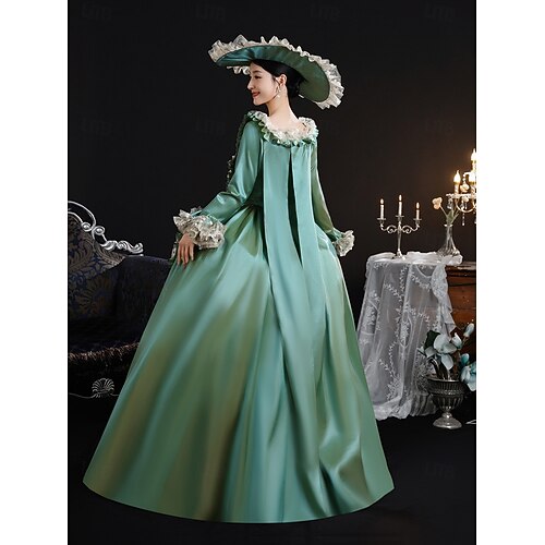 Vintage Rococo Renaissance Maxi Dress Normal Juliet Sleeve