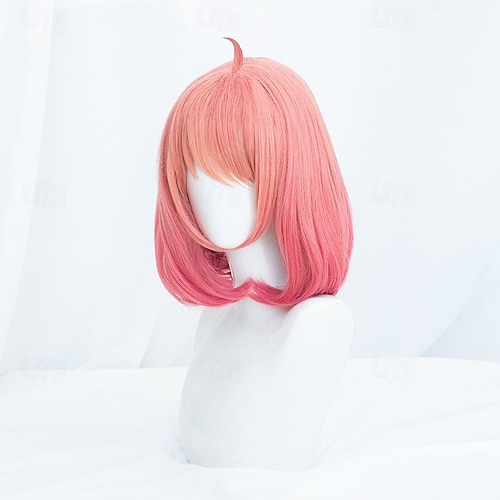  Cosplay Wigs Women's Bob With Bangs / Heat Resistant Fiber kinky Straight Pink Teen Adults' Anime Wig / Synthetic Hair