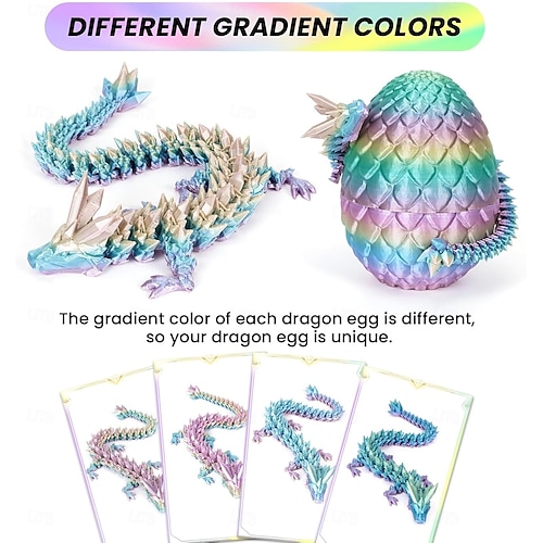 2026年 3Dプリントのドラゴンの卵、ミステリークリスタルドラゴンの卵