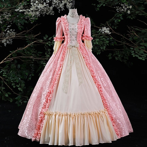 pink and white victorian dress Vintage Pink Victorian Dresses Sweetheart Layered Zip Pleated Applique Prom
