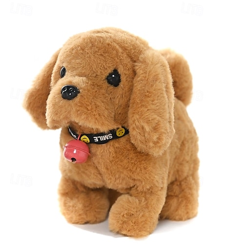 Plush Dog Stuffed Animal Interactive Dog Robot Robotic Dog Barking Touch Control Electronic Pet Robot Puppy Toy Animated Dog for Girl Baby Kid