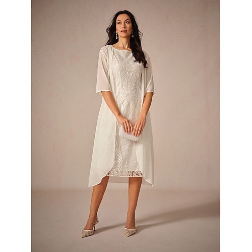  dam chiffong cover-up jacka enfärgad elegant snygg halvärm vit sommar vår