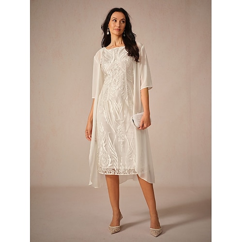  dam chiffong cover-up jacka enfärgad elegant snygg halvärm vit sommar vår