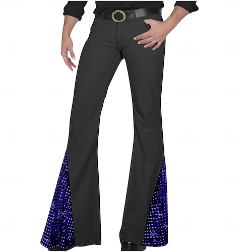 Men's Dress Pants Flared Pants Bell Bottom Trousers Suit Pants Sequins  Patchwork Pocket Plain Comfort Soft Full Length Business Daily Wedding  Party Fashion Retro Vintage White Pink 2026 - RON 137.99