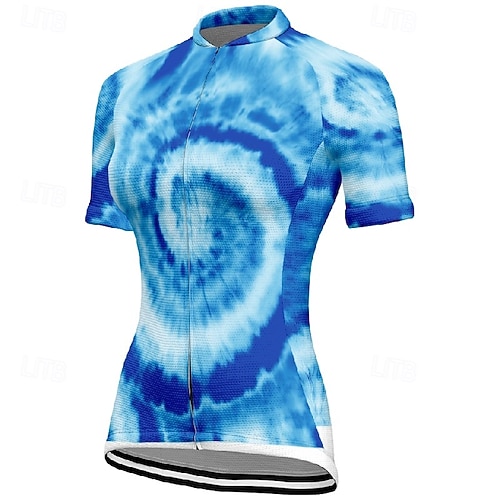 Women's Cycling Jersey Graphic Short Sleeve Bike Tee Tshirt Jersey