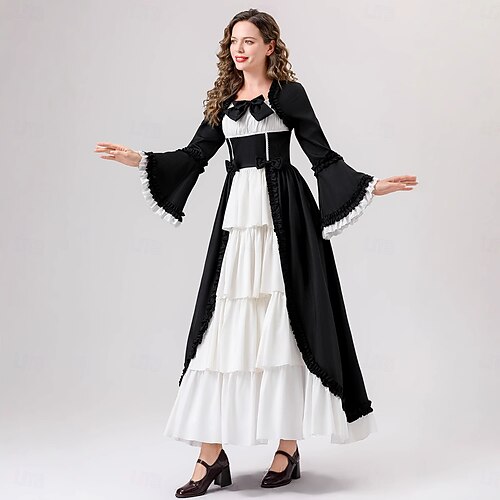 Vintage Dress Princess A-Line Square Neck Fancy Dress Halloween Masquerade  Performance Party Halloween Dress All Seasons 2026 - CAD $40.99