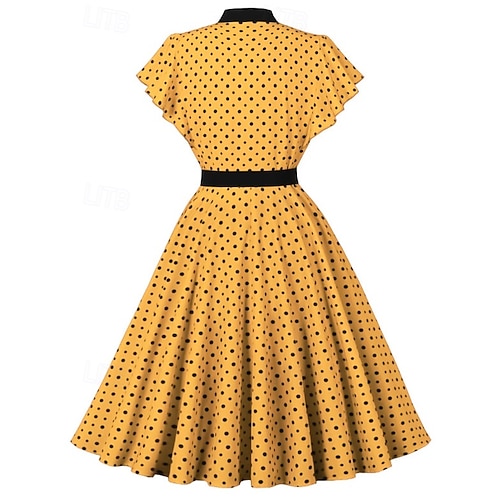 blue dress for baby girl Size 12 Black Dress with Yellow Polka Dot Sash