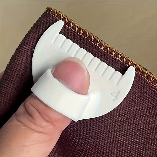  1pc Edge Sewing and Lockranding Tool for Beginners and Seniors, DIY Sewing Assist Tool, Home Sewing Template Accessory for Fabric, Handcraft, and Quilting, with Thimble