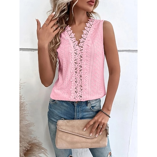 Damen Extraklein Sommeroberteile Mode Modern Kurzarm Schmetterling V Ausschnitt Normale Oberteile Täglich Schwarz Weiß Rosa Purpur Sommer
