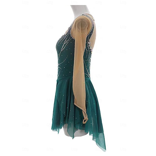 emerald green figure skating dress Competition Figure Skating Dress Irish Green Merida 100's AB Crystals BSU211