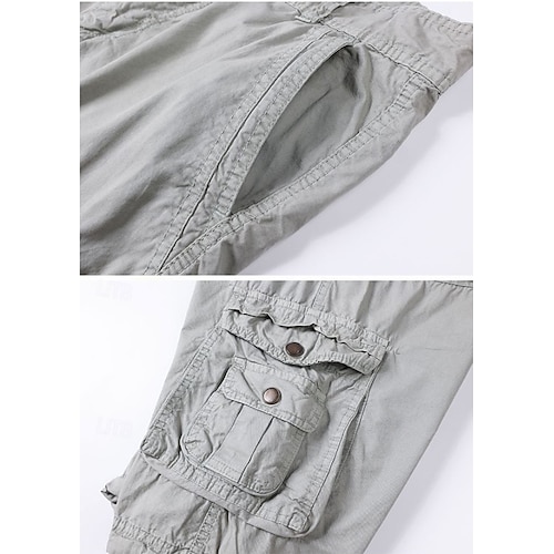  Bărbați Pantaloni scurti tactici Pantaloni scurți cargo Capri Pantaloni Scurți Cargo Pantaloni Scurți Σορτς πεζοπορίας Nasturi Multi Buzunare Simplu Purtabil Lungime gambă În aer liber Zilnic Camping